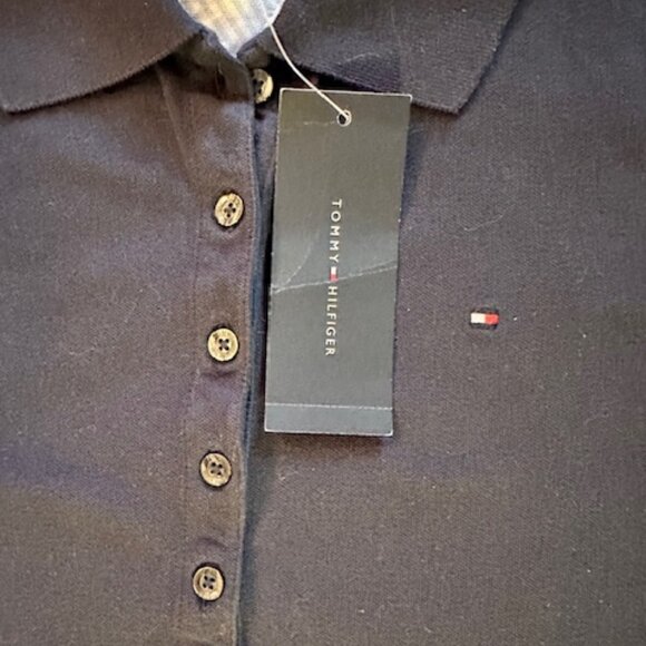 Tommy Hilfiger Slim Fit Classic Navy Polo - Size M - NWT - Picture 2 of 9